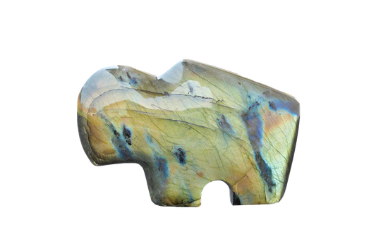 Gem Decor® Peacock Labradorite Buffalo Carvings - Luxury Decoration and gift