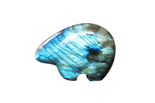 Gem Decor® Handmade Labradorite Bear Carvings - Luxury Decoration and gift