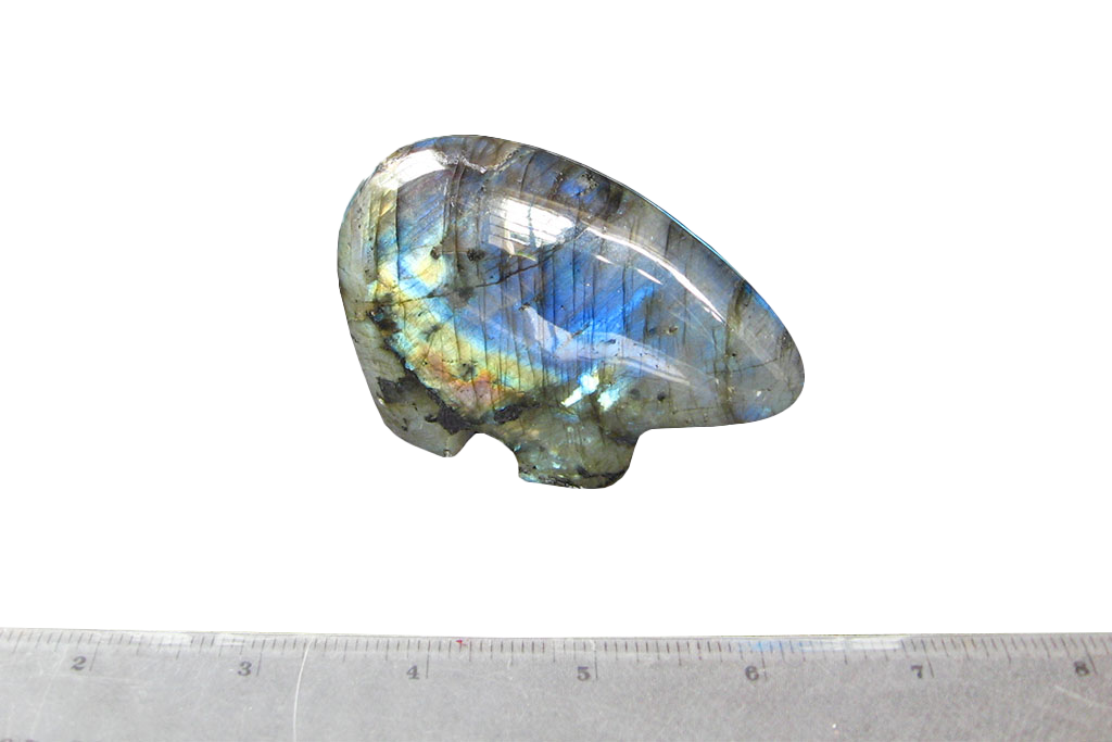 Labradorite - Peacock Blue - Bear Carvings