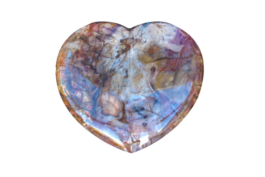 Petrified Wood Large Heart