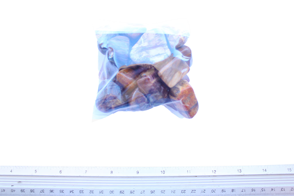 Petrified Wood Tumble Stones. Interior home decoration. Luxury Modern decoration