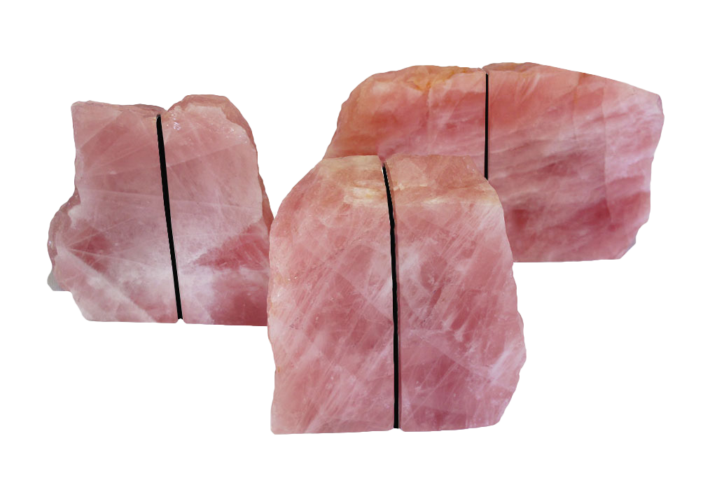 Rose Quartz Bookends 1-3 Kg