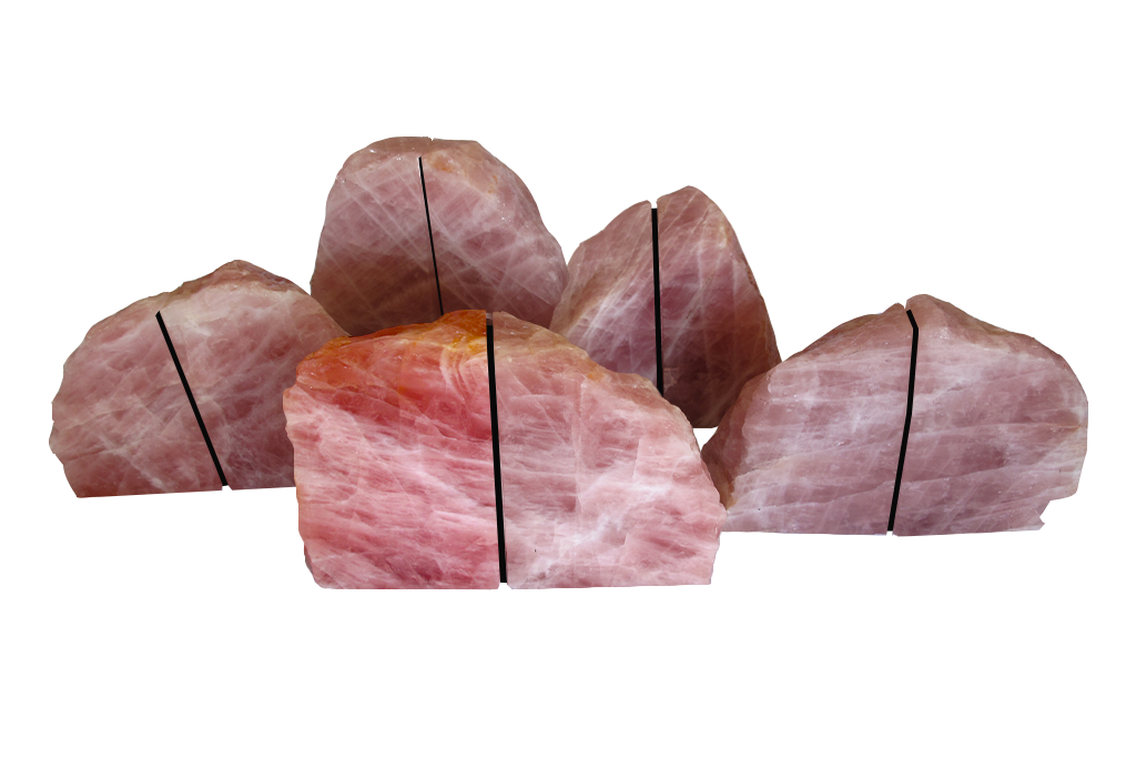 Rose Quartz Bookends 3-5 Kg