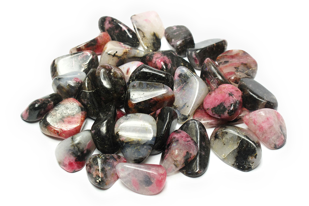 Rhodonite Tumble Stones | 1 Lb Bag | 30-45mm