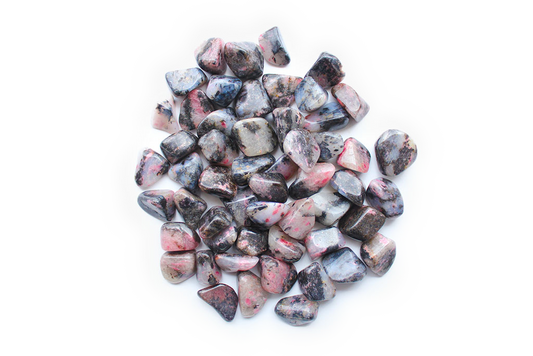 Rhodonite Tumble Stones. Interior home decoration. Luxury Modern decoration