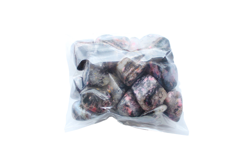 Rhodonite Tumble Stones | 1 Lb Bag | 20-30mm