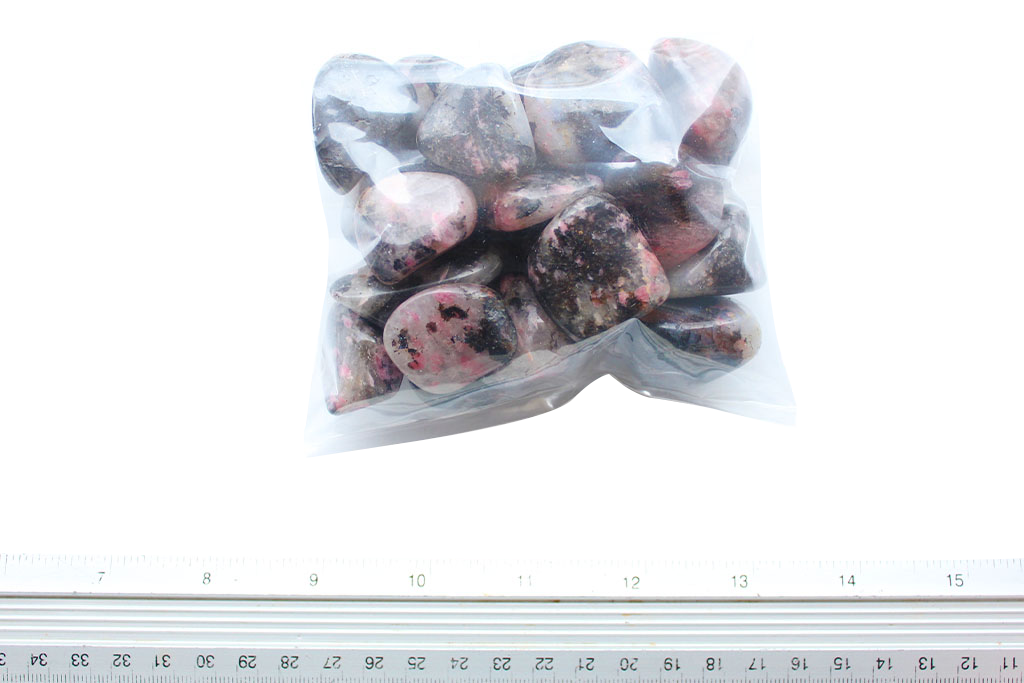 Rhodonite Tumble Stones | 1 Lb Bag | 30-45mm