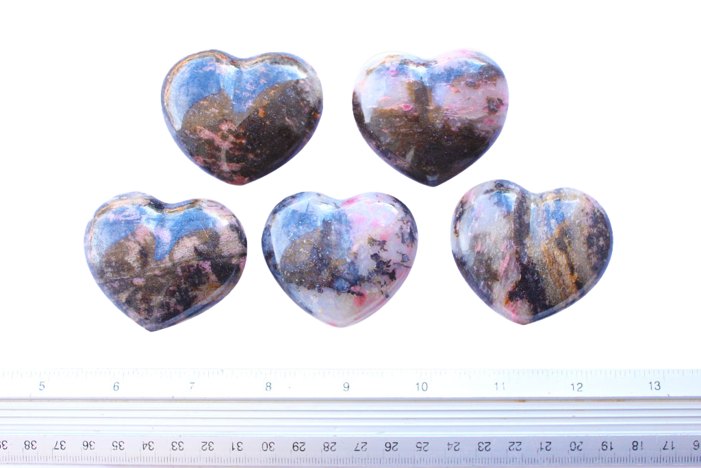 Rhodonite Decorative Heart. Luxury and modern home decor. Gift idea items