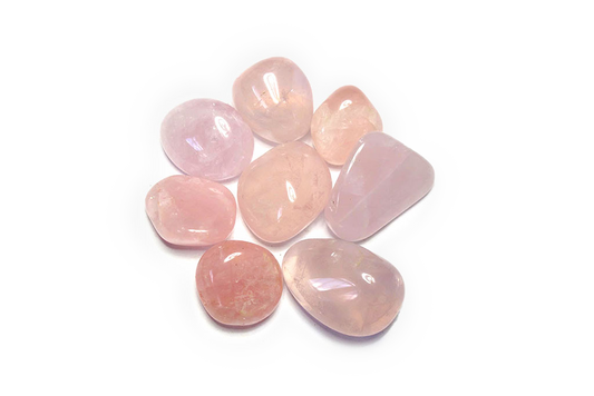Rose Quartz Tumble Stones. Interior home decoration. Luxury Modern decoration