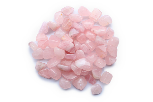 Rose Quartz Tumble Stones. Interior home decoration. Luxury Modern decoration