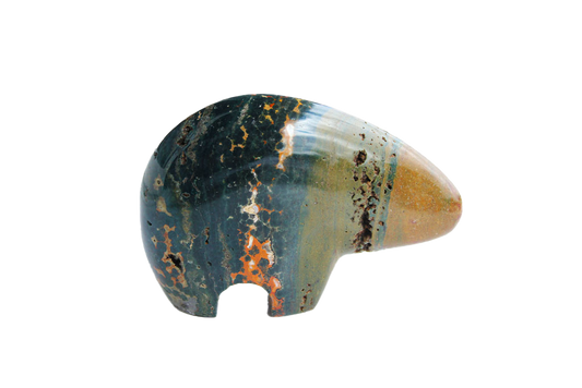 Gem Decor® Handmade Sea Jasper Bear Carvings - Luxury Decoration and gift