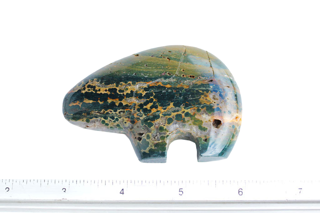 Sea Jasper Bear Carvings