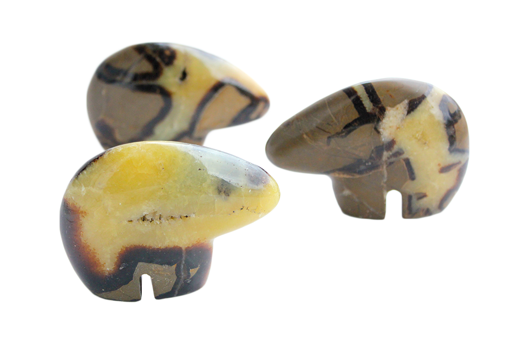 Septarian Bear Carvings