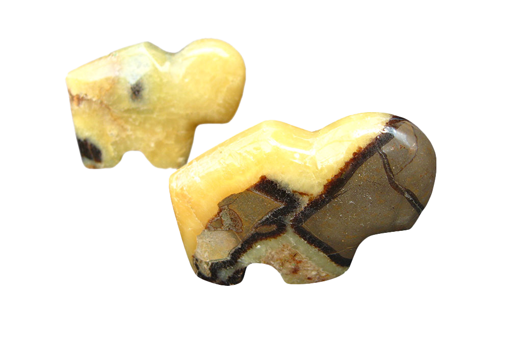 Septarian Buffalo Carvings