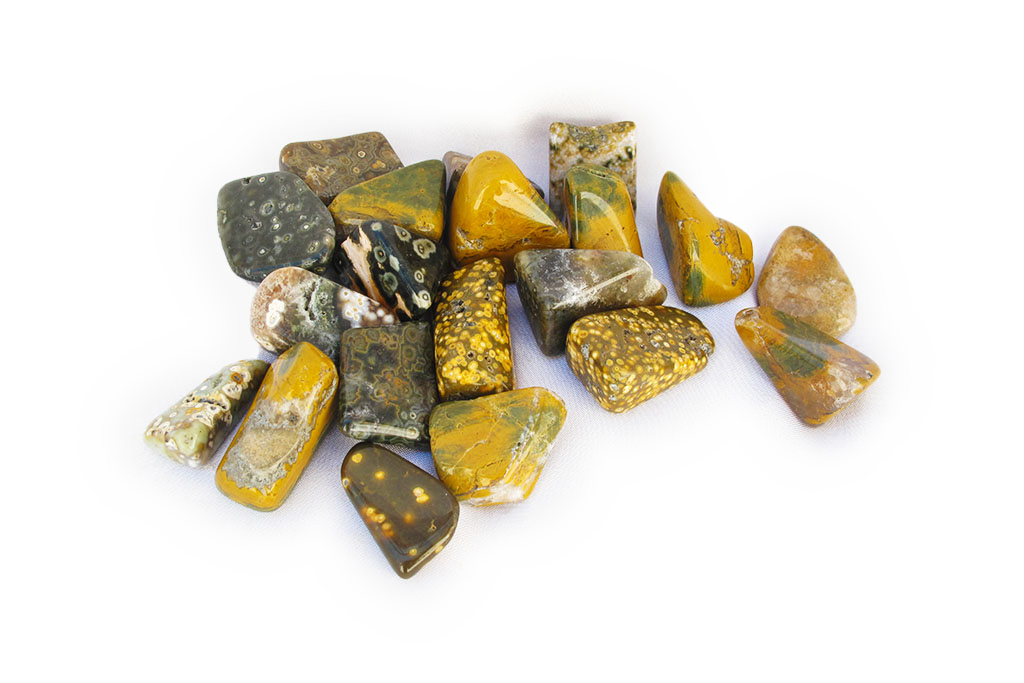 Sea Jasper Tumble Stones. Interior home decoration. Luxury Modern decoration