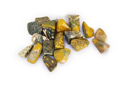 Sea Jasper Tumble Stones. Interior home decoration. Luxury Modern decoration