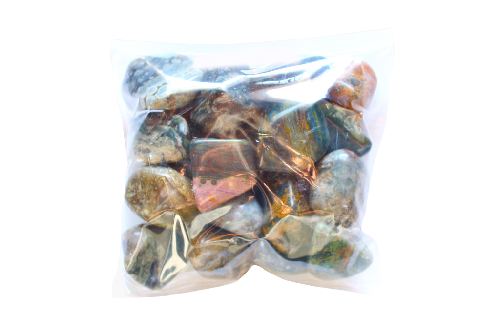 Sea Jasper Tumble Stones. Interior home decoration. Luxury Modern decoration
