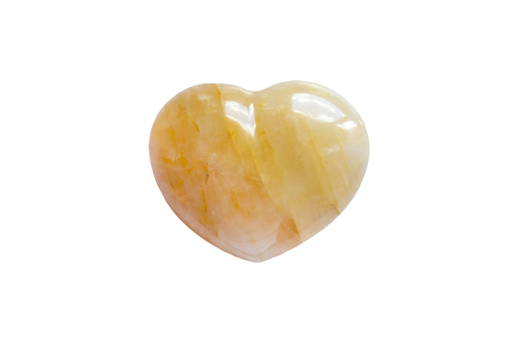 Yellow Hematoid Decorative Heart. Luxury and modern home decor. Gift idea items