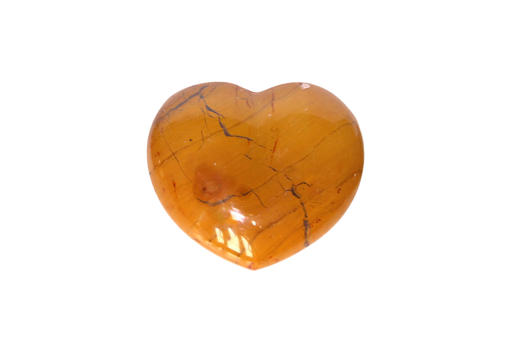 Yellow Jasper Decorative Heart. Luxury and modern home decor. Gift idea items
