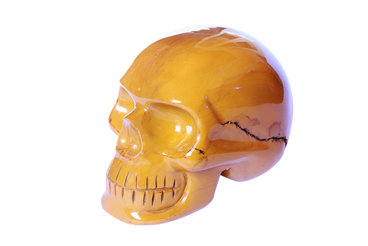 Yellow Jasper Skull Carvings