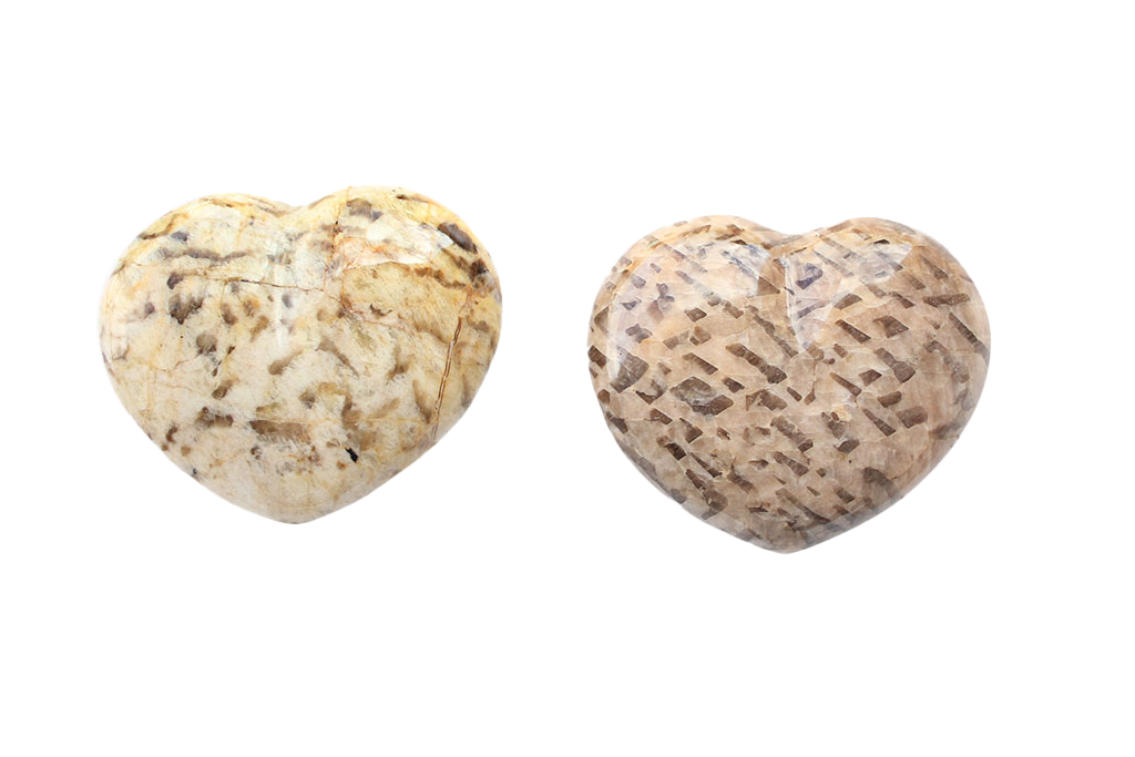 Zebradorite Heart Carvings. Luxury and modern home decor. Gift idea items