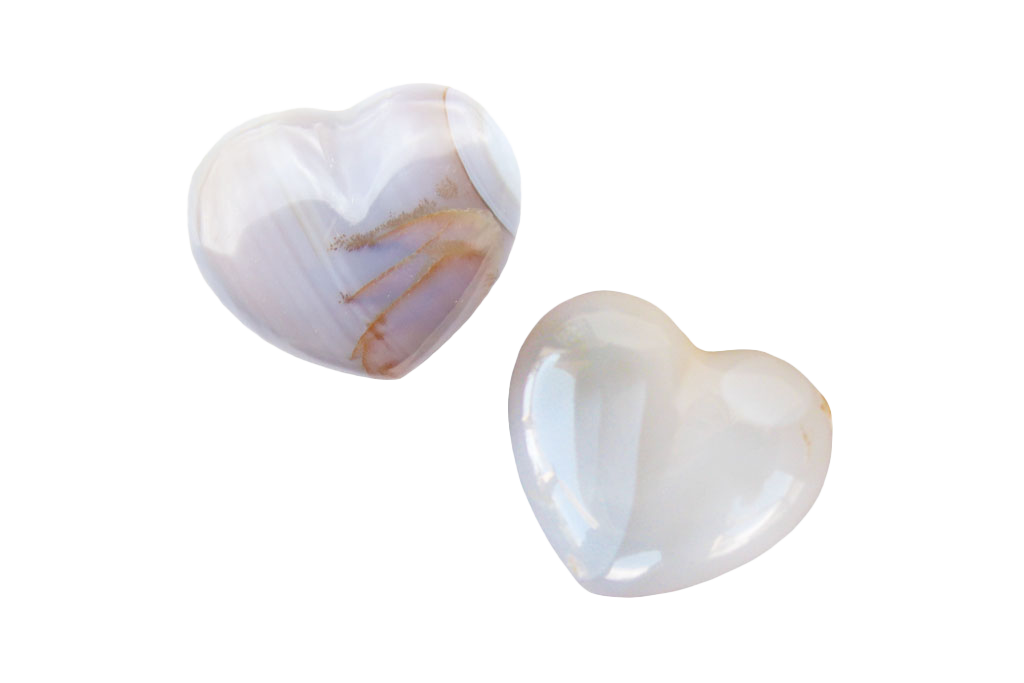 Agate Handmade Jewelry Heart Carvings. Gift or Decorative items