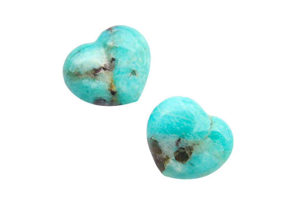 Amazonite Handmade Jewelry Heart Carvings. Gift or Decorative items