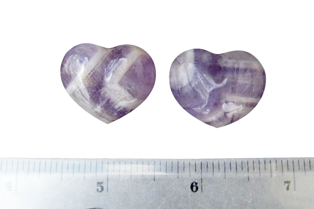 Banded Amethyst Handmade Jewelry Heart Carvings. Gift or Decorative items