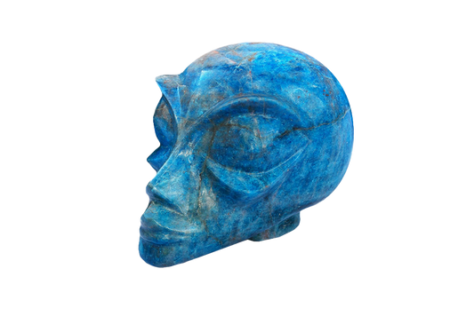 Apatite Alien Face Carvings