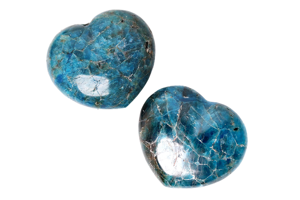 Apatite Heart Carvings. Luxury and modern home decor. Gift idea items