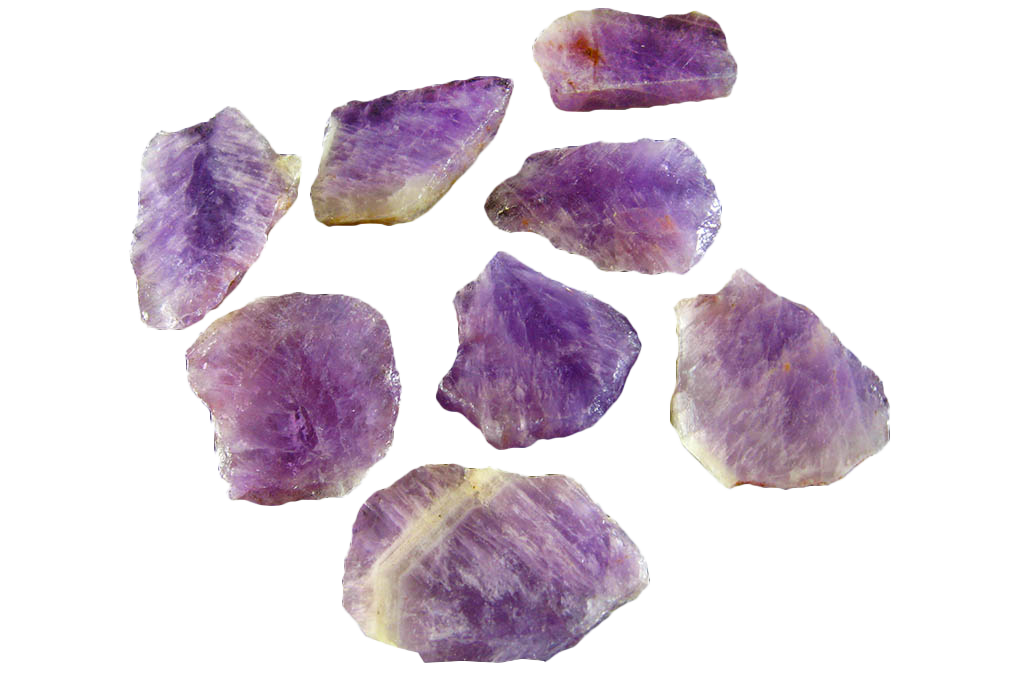 Banded Amethyst Polished One Face - 1 lb Bag