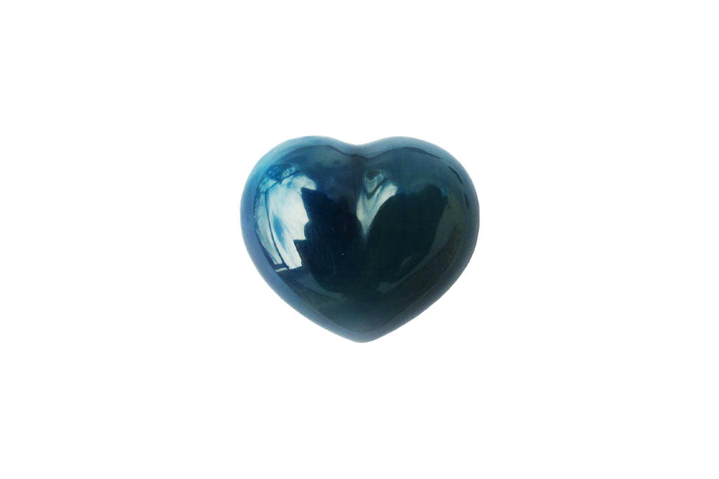 Blue Agate Handmade Jewelry Heart Carvings. Gift or Decorative items