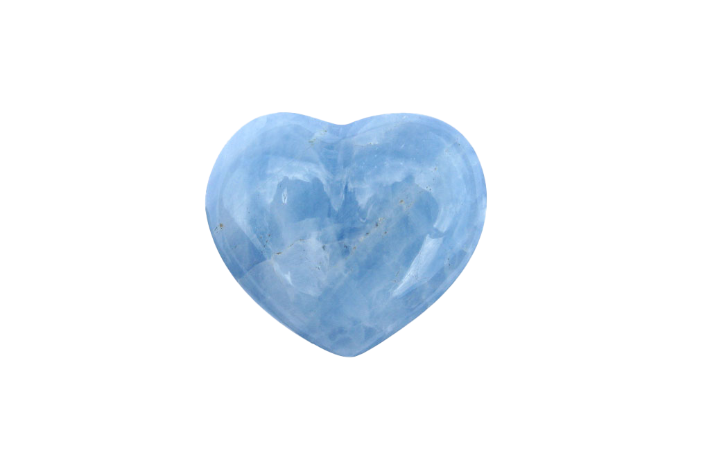 Blue Calcite Decorative Heart. Luxury and modern home decor. Gift idea items