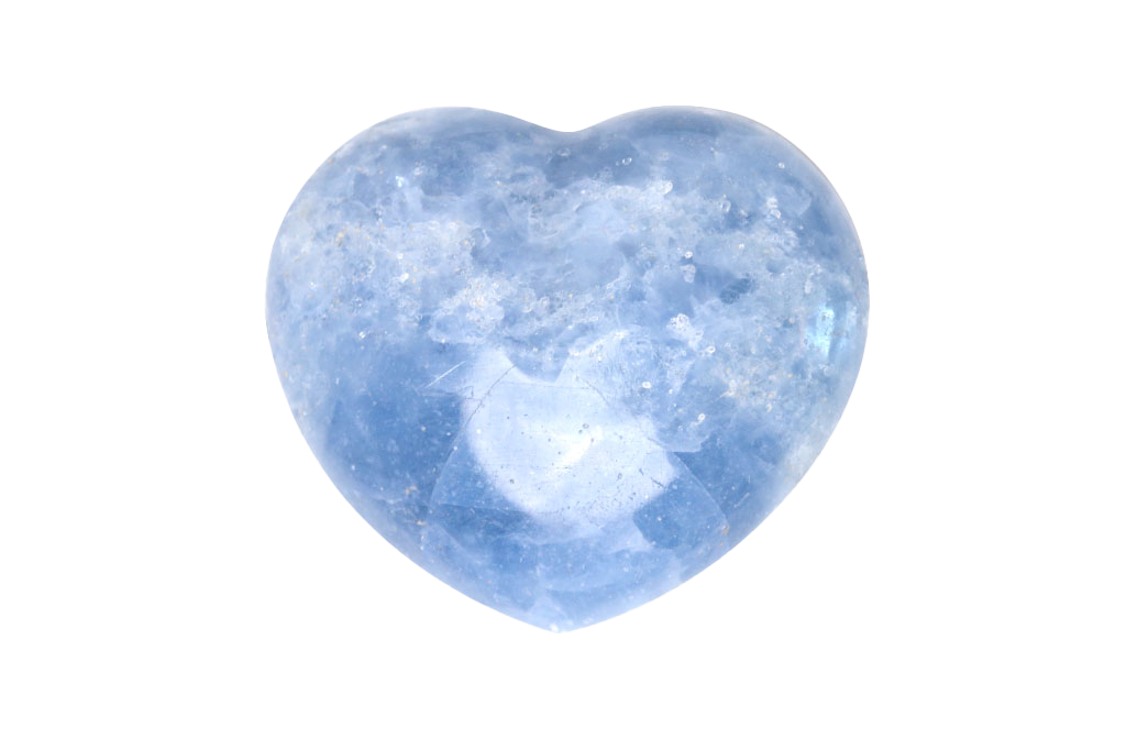 Blue Calcite Heart Carvings. Luxury and modern home decor. Gift idea items