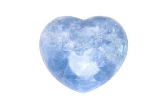 Blue Calcite Heart Carvings. Luxury and modern home decor. Gift idea items