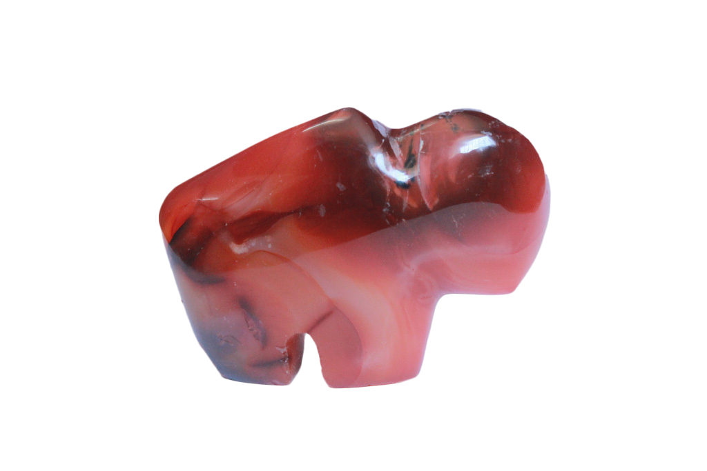 Carnelian Buffalo Carvings