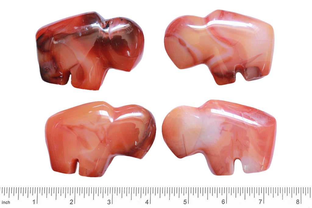 Gem Decor® Carnelian Buffalo Carvings - Luxury Decoration and gift