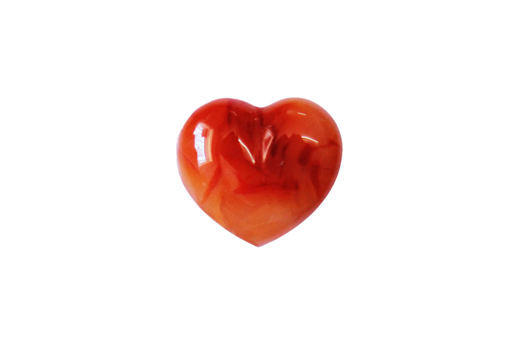 Carnelian Handmade Jewelry Heart Carvings. Gift or Decorative items