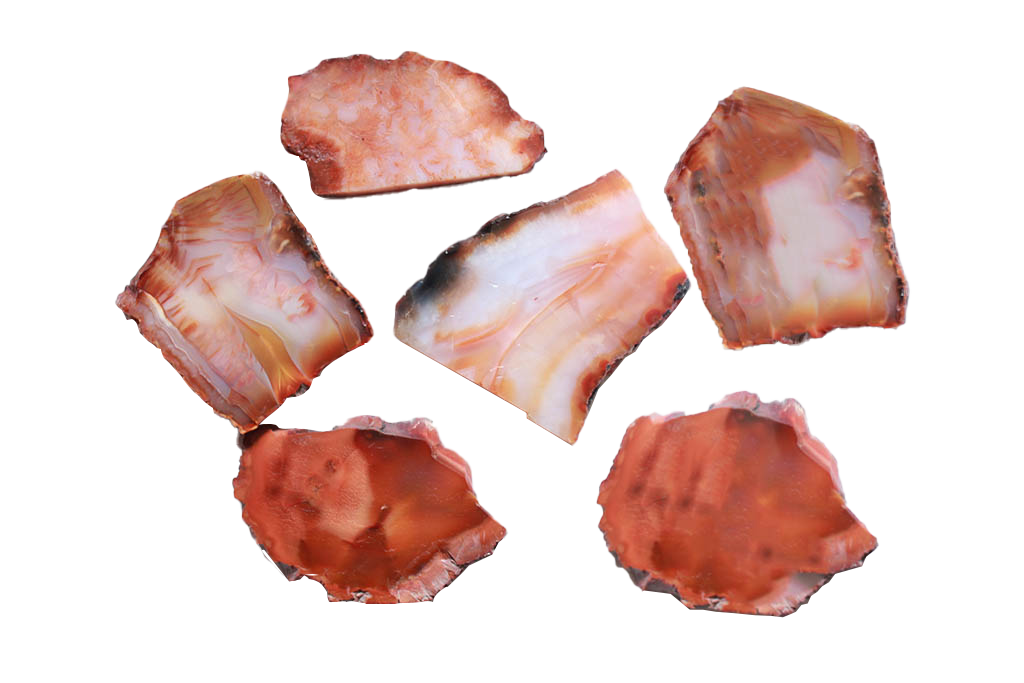 Carnelian Polished One Face - 1 lb Bag