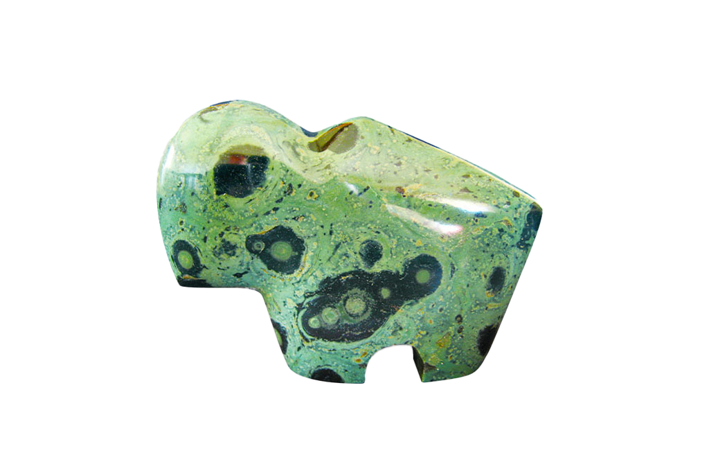 Crocodile Jasper Buffalo Carvings