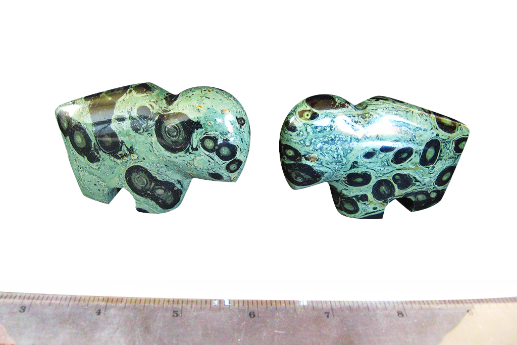 Gem Decor® Crocodile Jasper Buffalo Carvings - Luxury Decoration and gift