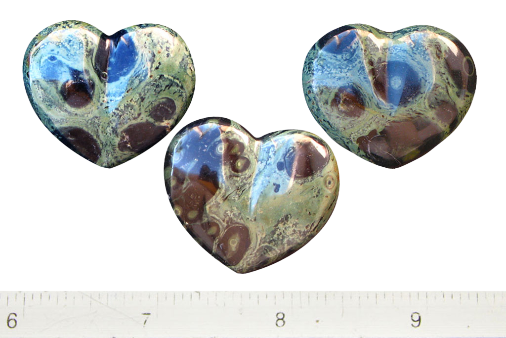 Crocodile Jasper Handmade Jewelry Heart Carvings. Gift or Decorative items