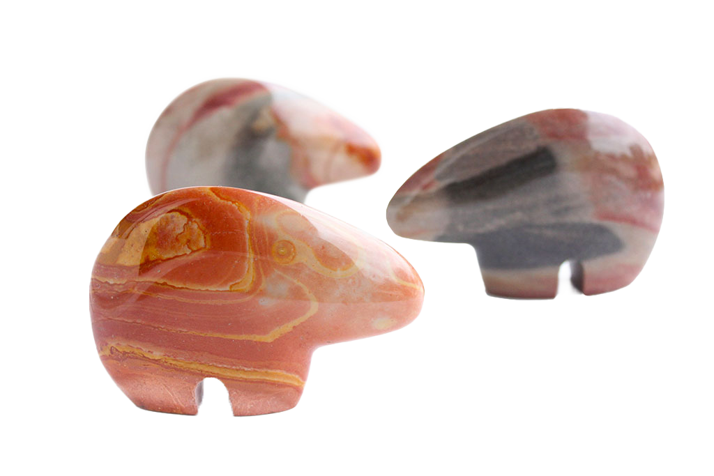 Gem Decor® Handmade Desert Jasper Bear Carvings - Luxury Decoration and gift