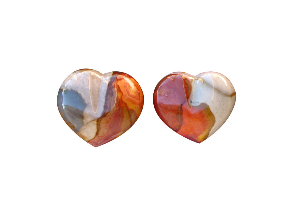 Desert Jasper Heart Carvings. Luxury and modern home decor. Gift idea items
