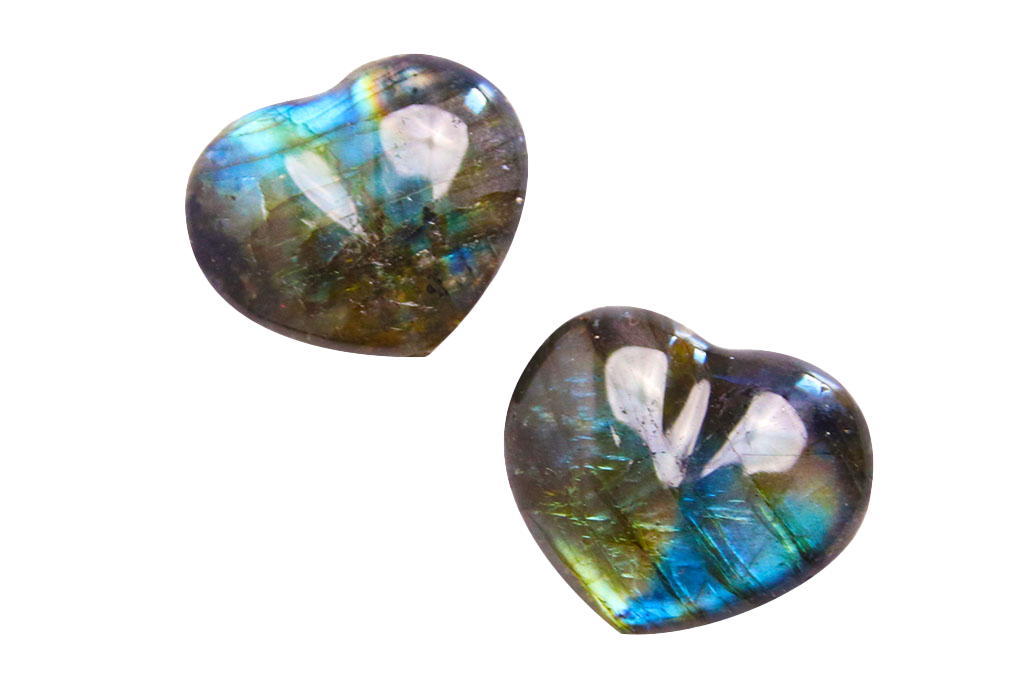 Labradorite Handmade Jewelry Heart Carvings. Gift or Decorative items