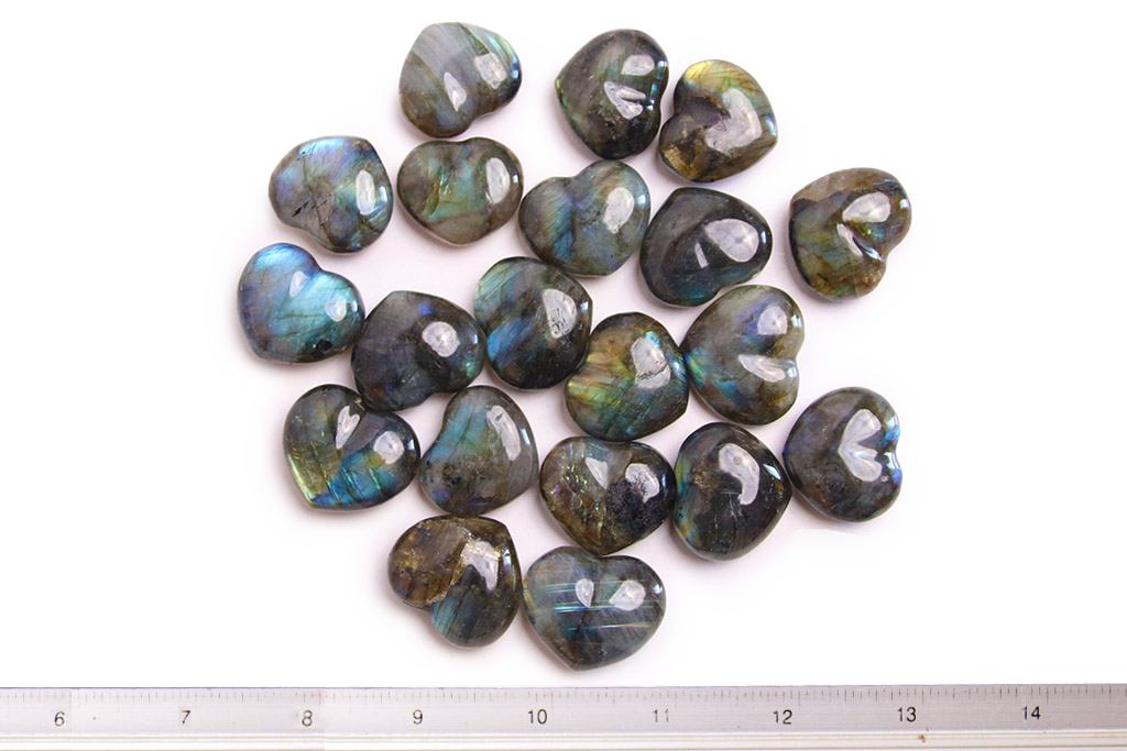 Labradorite Handmade Jewelry Heart Carvings. Gift or Decorative items