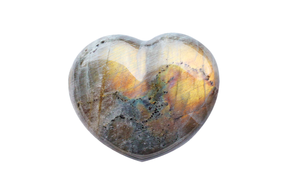 Labradorite - Fire - Large Decorative Heart