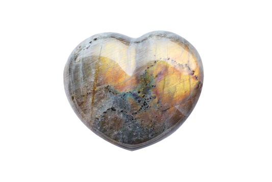 Fire Labradorite Heart Carvings. Luxury and modern home decor. Gift idea items
