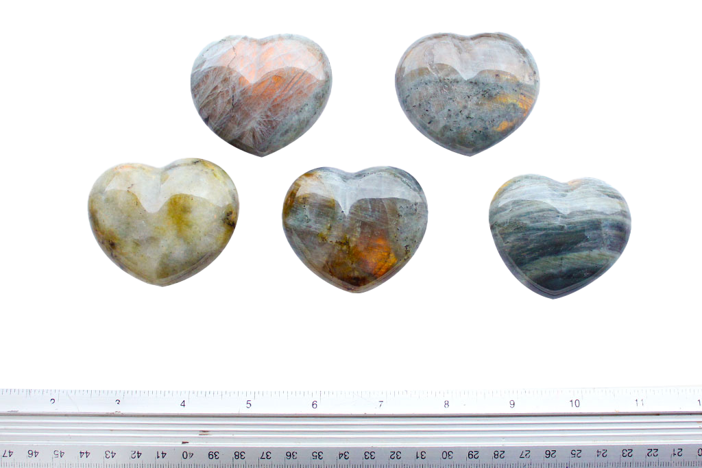 Labradorite - Fire - Large Decorative Heart