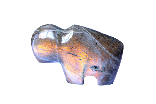 Gem Decor® Fire Labradorite Buffalo Carvings - Luxury Decoration and gift